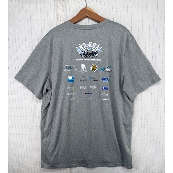Under Armour Men Tshirt Sz XXL Gray Heat Gear Na Koa 2017 Wounded Warrior Hawaii - Picture 2 of 10
